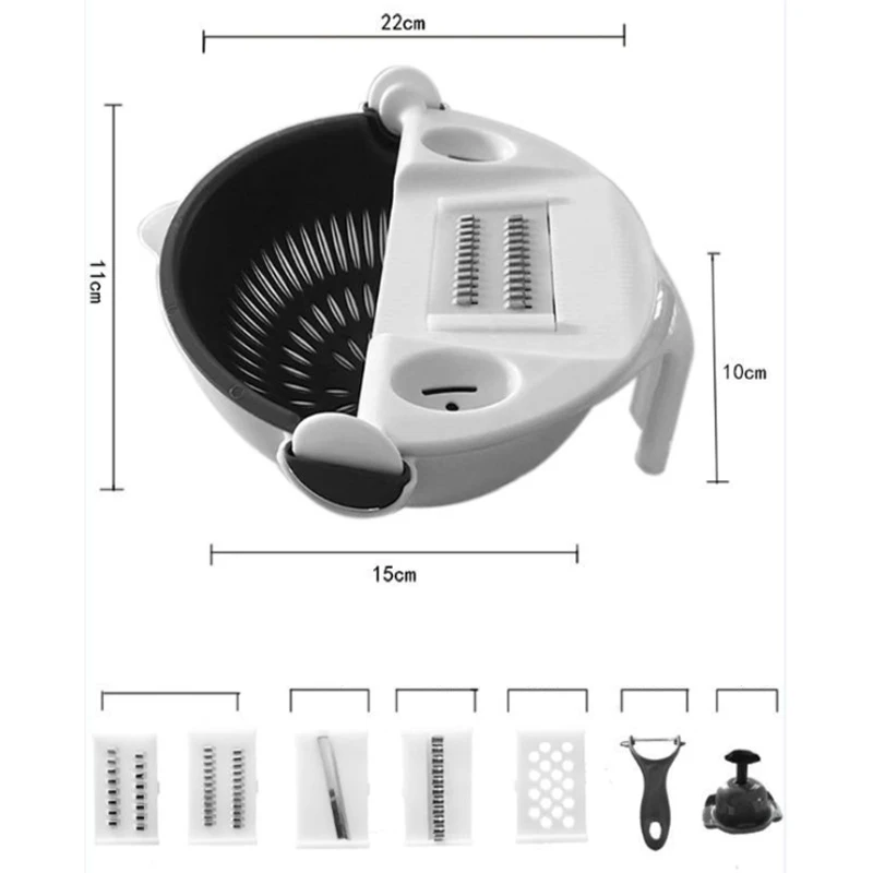 MYBAQ,Electric Grater,Julienne Cutter,Julienne Slicer,Carrot Grater,Cheese  Grater with Container,Vegetable Shredder for The Kitchen,6.7 LX 6.7 WX