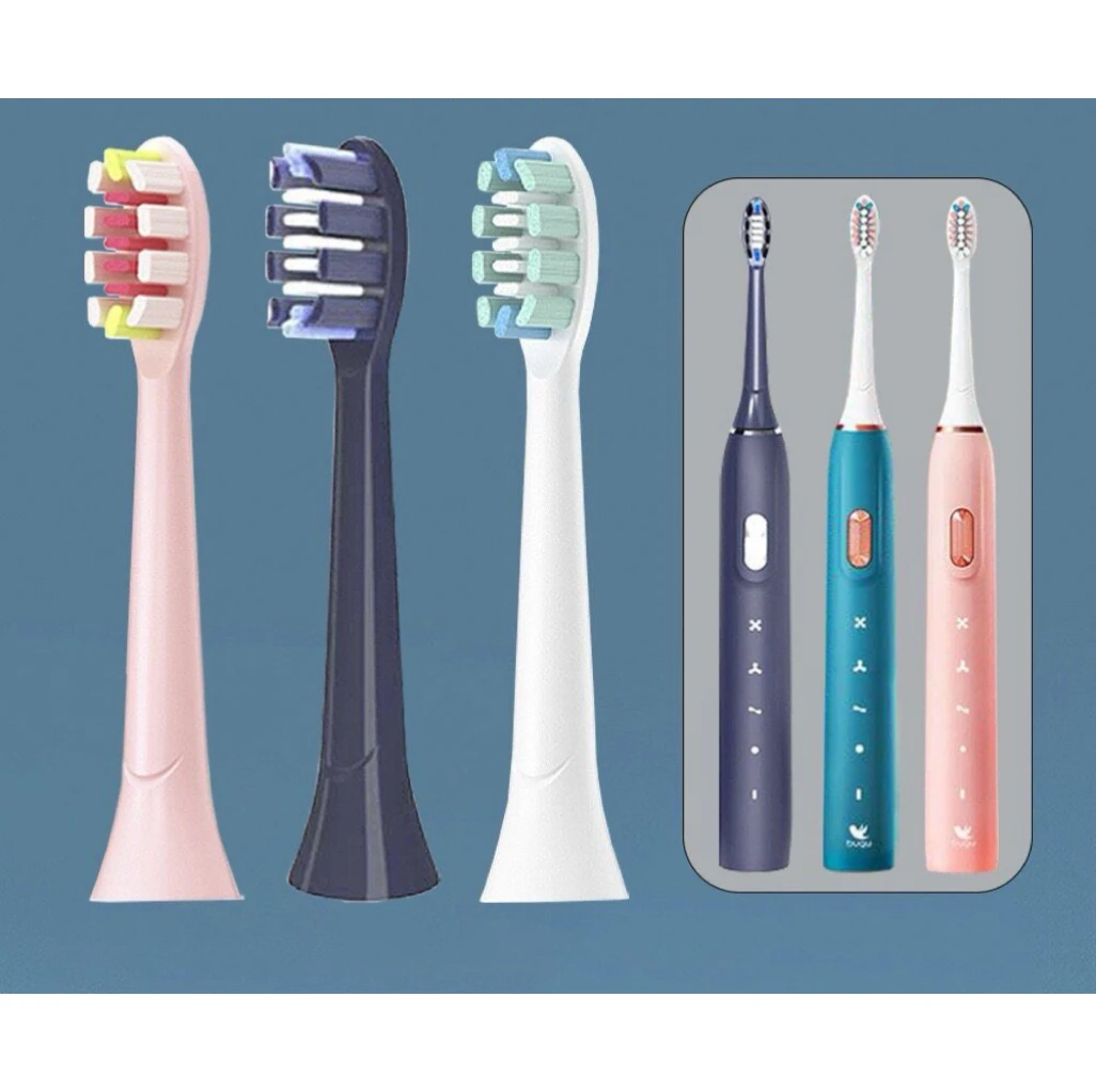 Stoewer M4 소닉 전동 칫솔 브리슬 노즐용 교체 칫솔 헤드 8개 Stoewer SoniBrush M4에서 제작