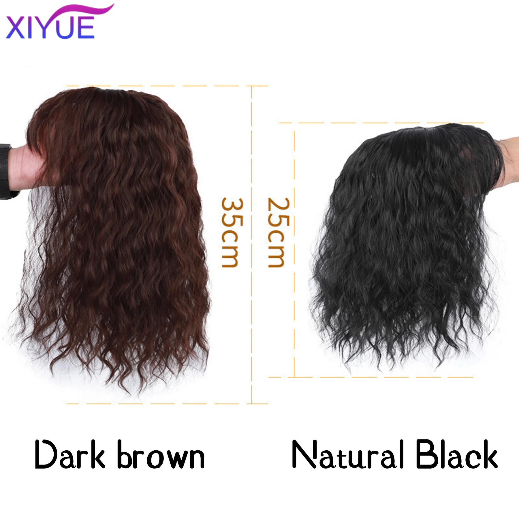 3D Bangs Invisible Seamless Head Hair Water Ripple Hair Air Bangs Head Overhead Natural Invisible Replacement Cover White Hair