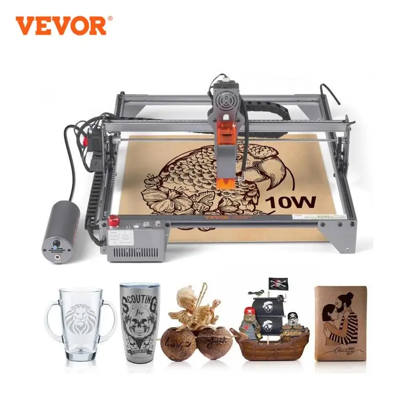 VEVOR Laser Engraver 10W Output Laser Engraving Machine 15.7" x 15.7" Large Working Area 10000mm/min Movement Speed