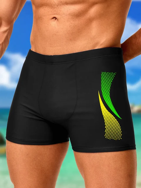 Maillot de bain avec imprimés de mode pour hommes, Boxer de plage à séchage rapide avec cordon de serrage, caleçon de maillot de bain pour garçon 1