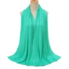 Écharpe Hijab en Jersey de coton Modal de qualité supérieure, châle musulman Long, Turban doux uni, bandeau pour femmes, bandeau africain 170x60cm