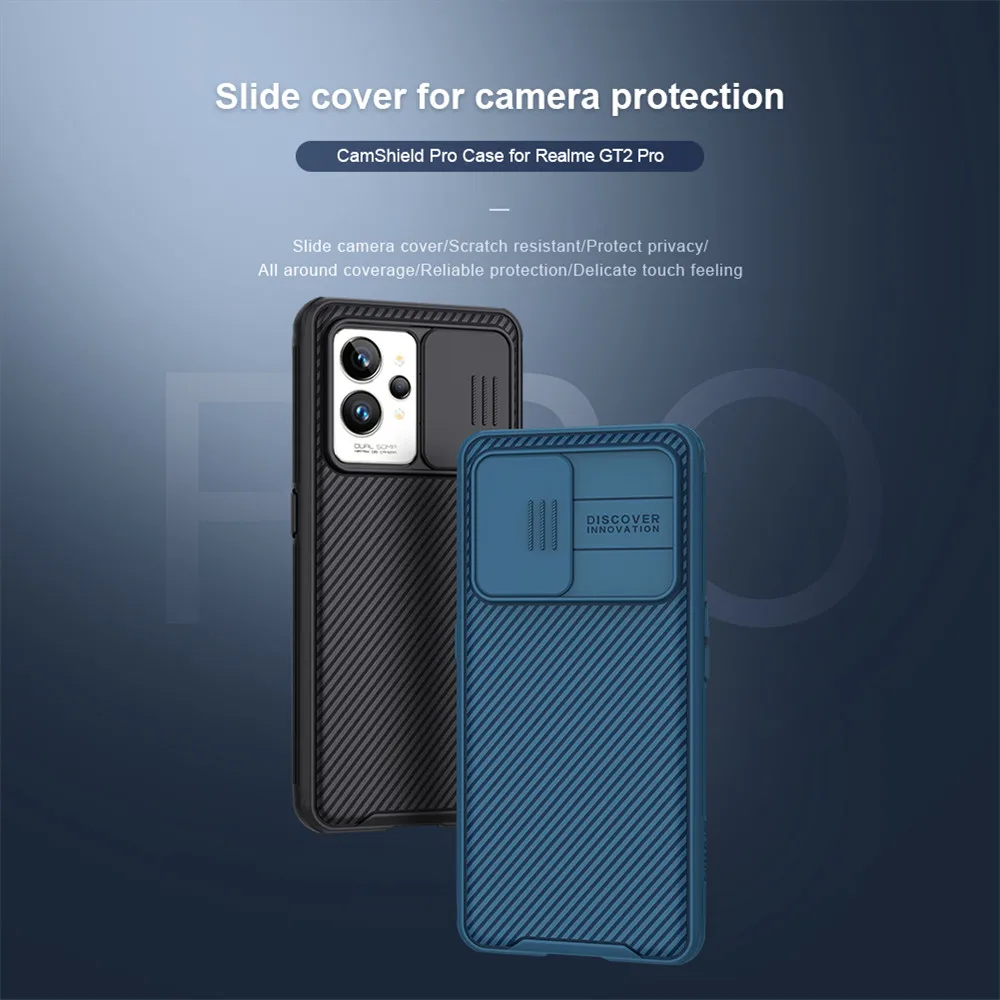 

For Realme GT2 Pro NILLKIN CamShield Pro Case with Camera Len Protective Slide Cover Back Shell