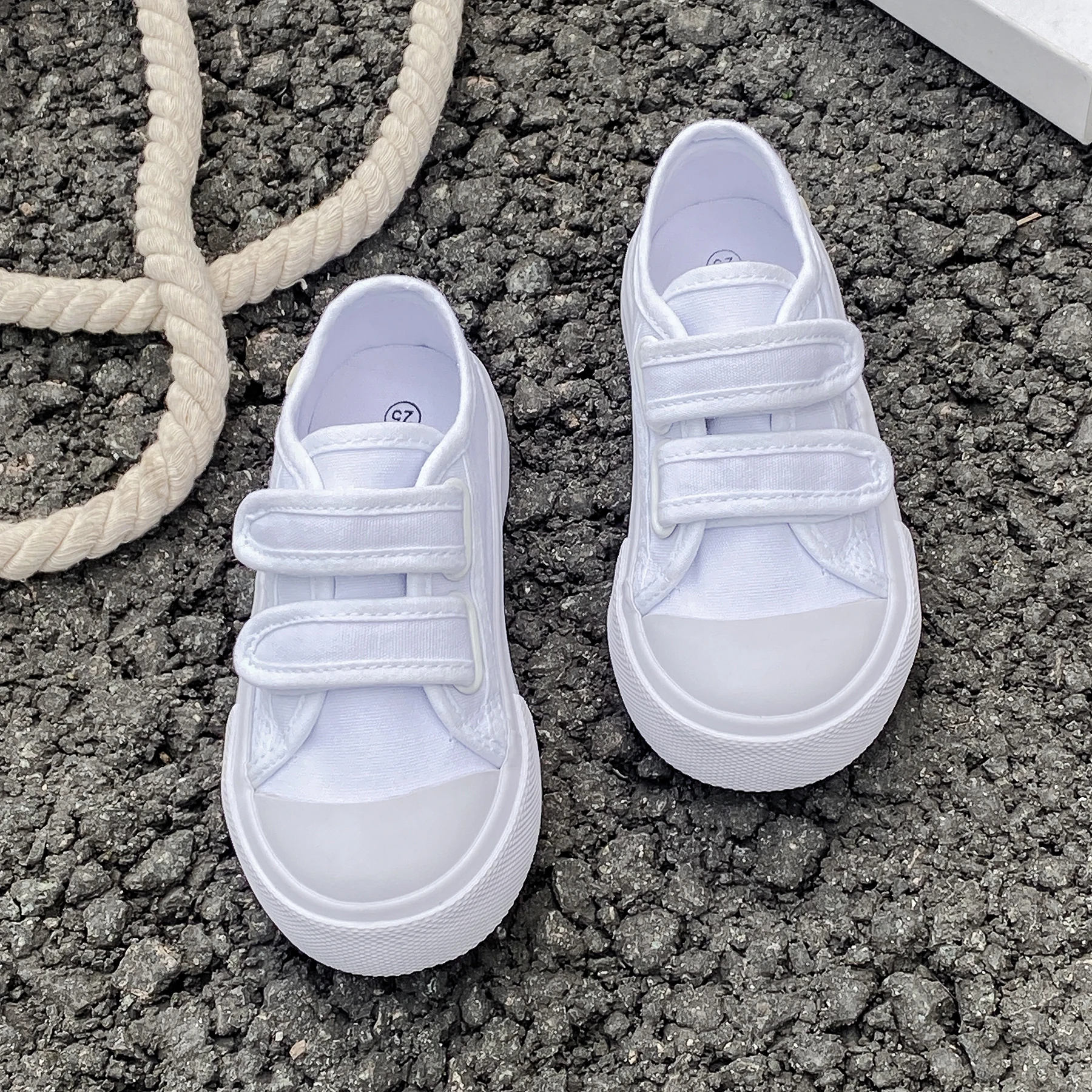 8003 Bonbonfarbene Niedrig Geschnittene Kinder-Leinenschuhe, Jungen- und Mädchen-Boardschuhe, Stoffschuhe, Atmungsaktiv und Modisch – Detail 8