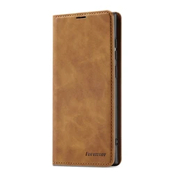 Elegant Leather Flip Wallet Phone Case with Card Slot - XiaoMi Mi 11T (Brown)