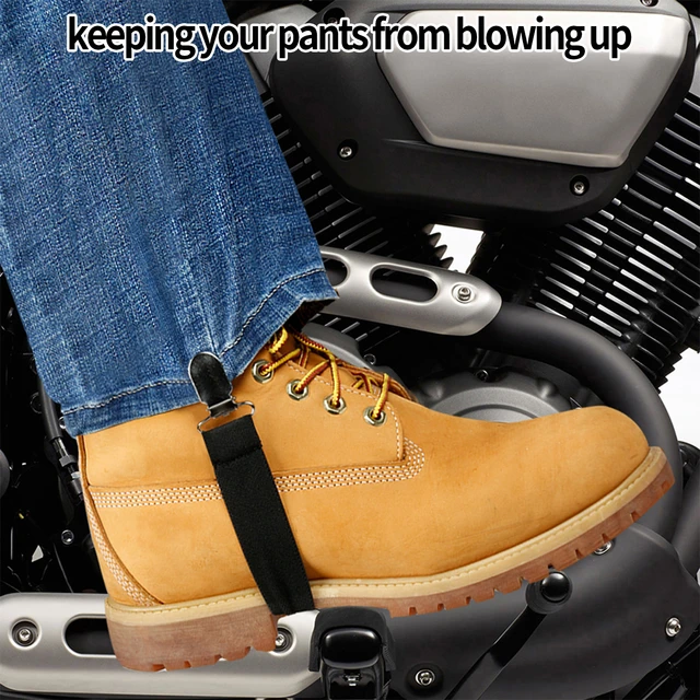 Motorcycle Pant Leg Clamps Adjustable Boot Straps Clips Pant Stirrups  Elastic Leg Straps for Women and Men Favors - AliExpress