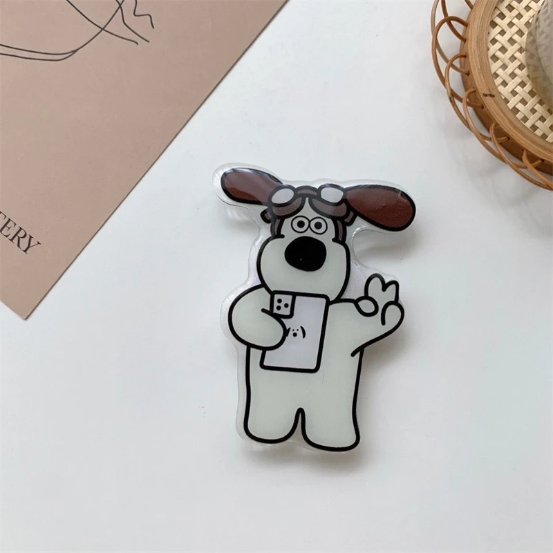 Cartoon Niedlicher Hund Faltbarer Fingerring Griptok Telefonhalter für IPhone 16 15 Samsung Support Socket Pocket Grip Tok Standhalterung – Detail 8