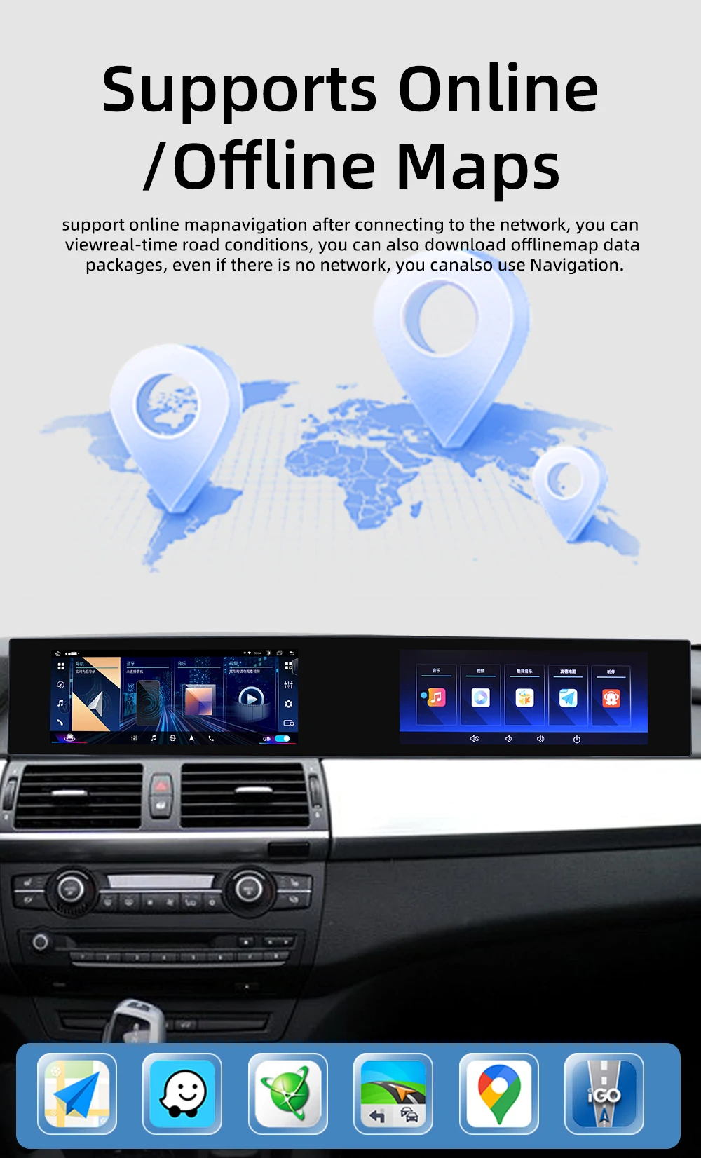 Carplay Android Radio For BMW X5 E70 X6 E71 2007-2013 Automatic Multimedia Playe