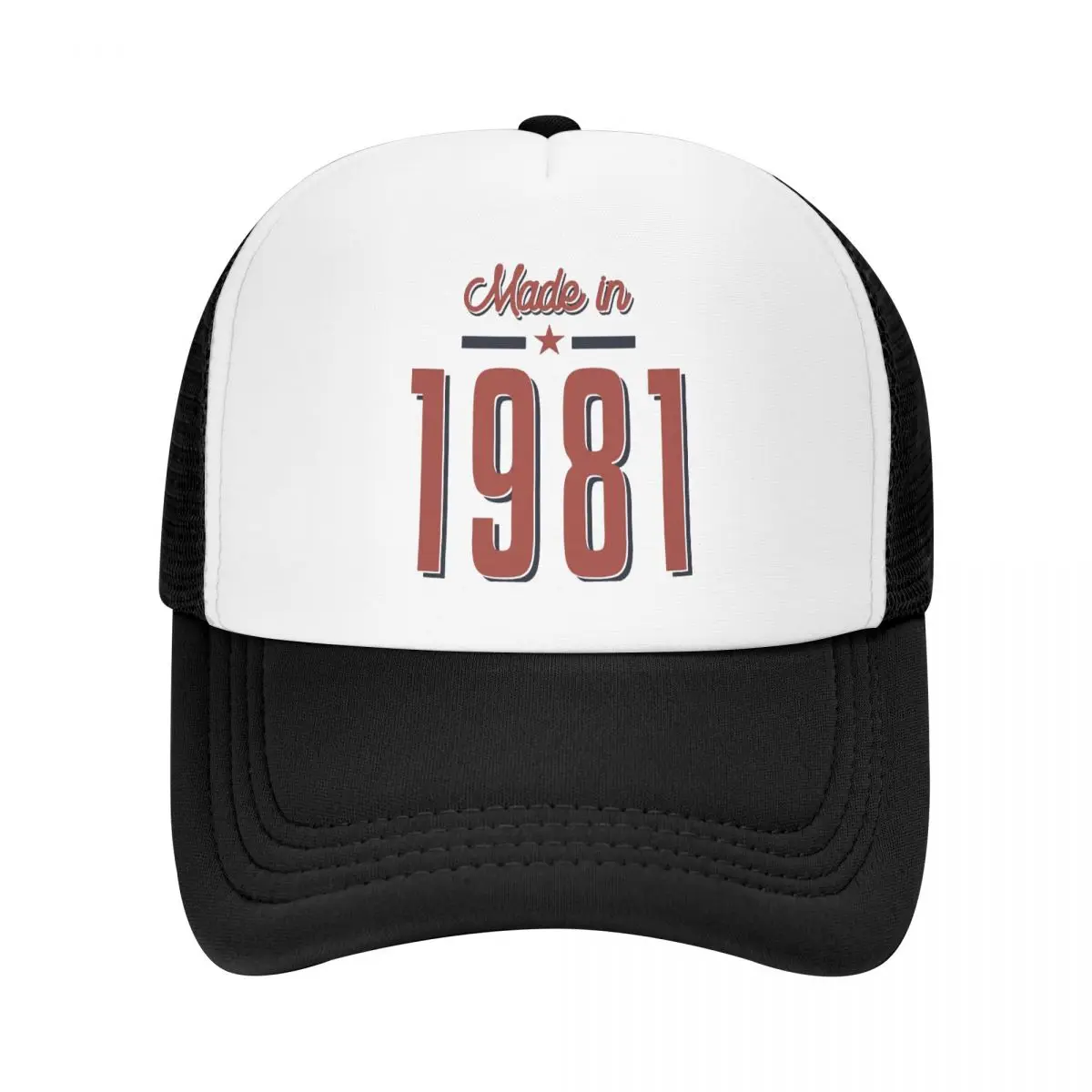 

1981 40th Anniversary Trucker Hats Born In 1981 Mesh Net Baseball Cap Snapback Hip Hop Sadjustable Peaked Hat For Men Women