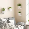 4/2 Pcs White Floating Shelves for Wall Rustic Wood Small Wall Mounted Shelves for Bedroom, Living Room, Kitchen, Bathroom Decor 1