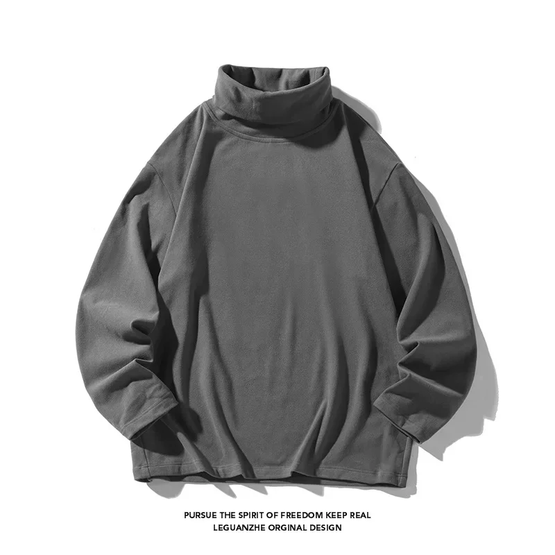 Autumn/Winter 2023 New Long Sleeved Sweater Men's Pullover Loose Basecoat Top Men's Thin Fleece