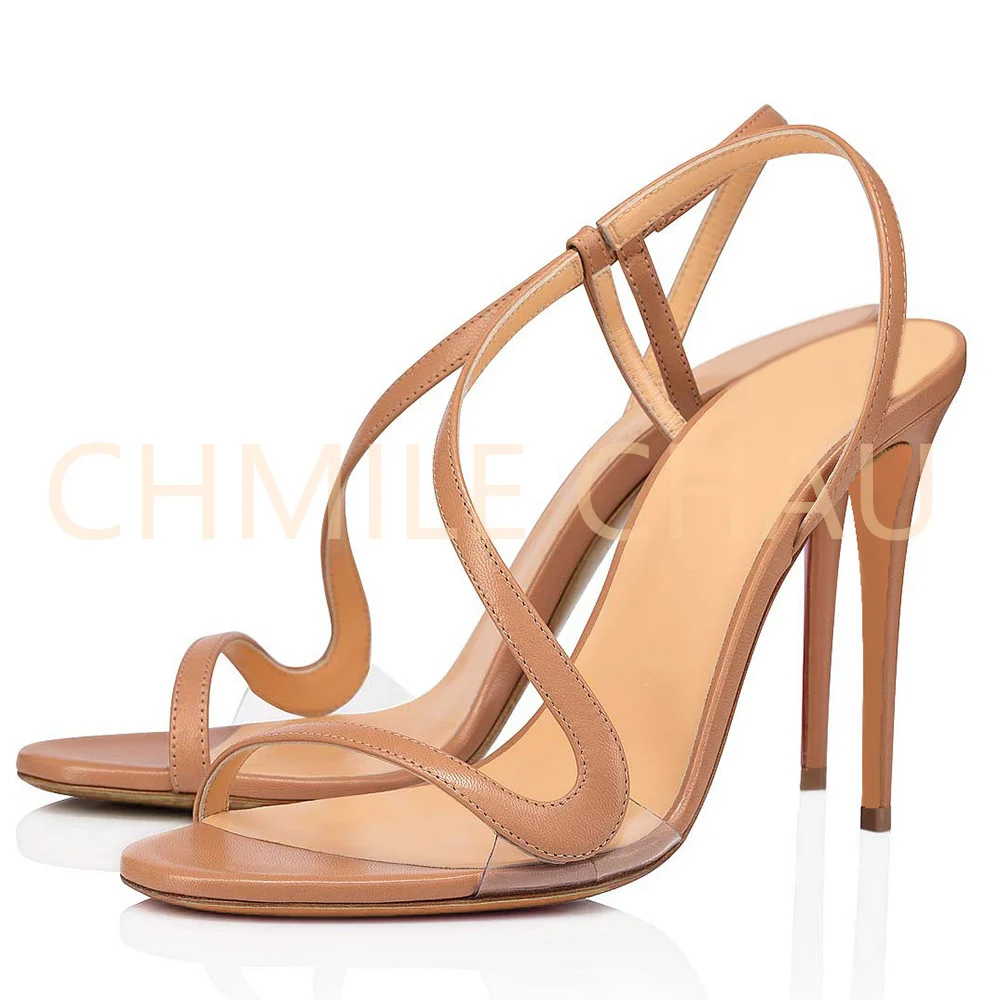 

CHMILE CHAU Luxury Women Designer Sandal High Heel Summer Ankle Strap Party Shoe Star Style Wedding Prom Big Szie Shoe 2-CHC-30