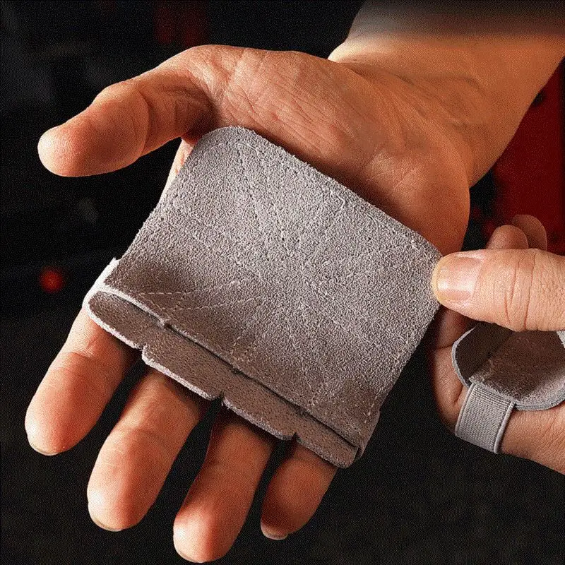 Weightlifting Gloves Four-fingers Fitness Gloves Gym Barbells Anti-slip Palm Protect