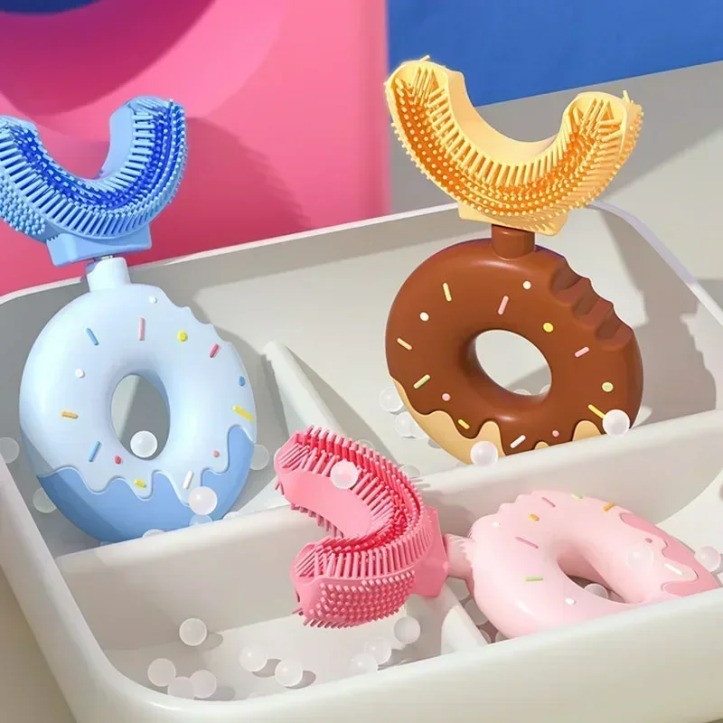 360 Degree U-shaped Silicone Infant Teethbrush Newborn Baby Toothbrush Manual Children Teeth Oral Care Clean Brush Kid Teethers