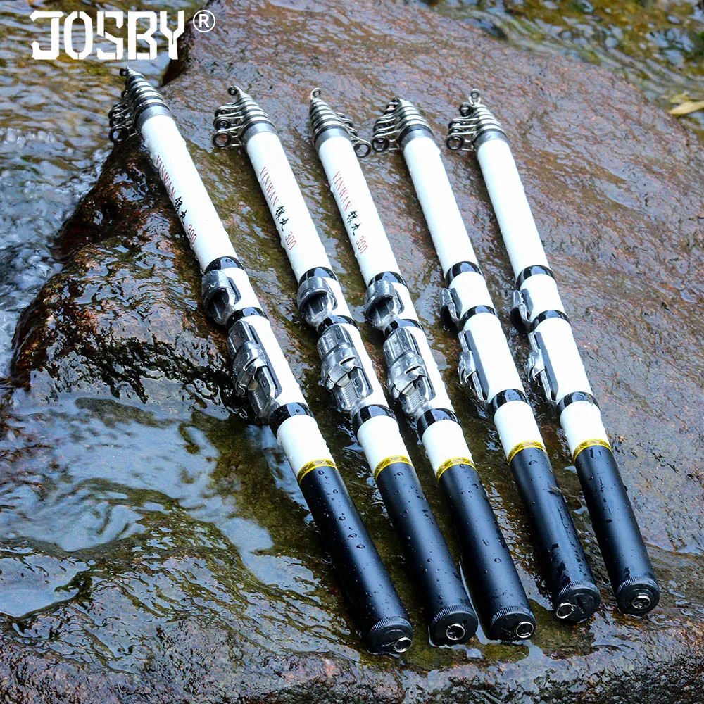 JOSBY Carbon Fiber Spinning Fishing Rod Telescopic Mini Pole 3M 2.7M 2.4M  2.1M 1.8M 1.5M Fish Gear Tackle High Quality - AliExpress
