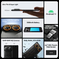 IIIF150 Air3S Rugged Machine 16GB(4+12) 128GB 16MP Camera 5500mAh Android 14 Ultra-Thin Rugged Global Version 2