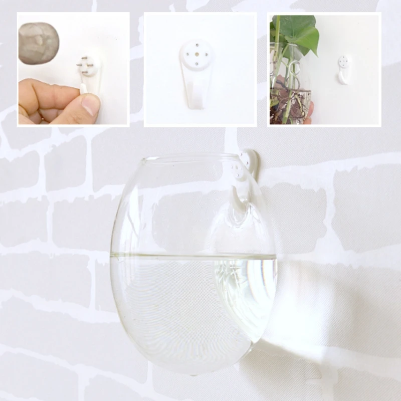 Wall Hanging Glass Flower Planter Vase Plant  Pot Terrarium Home Garden Decor 5