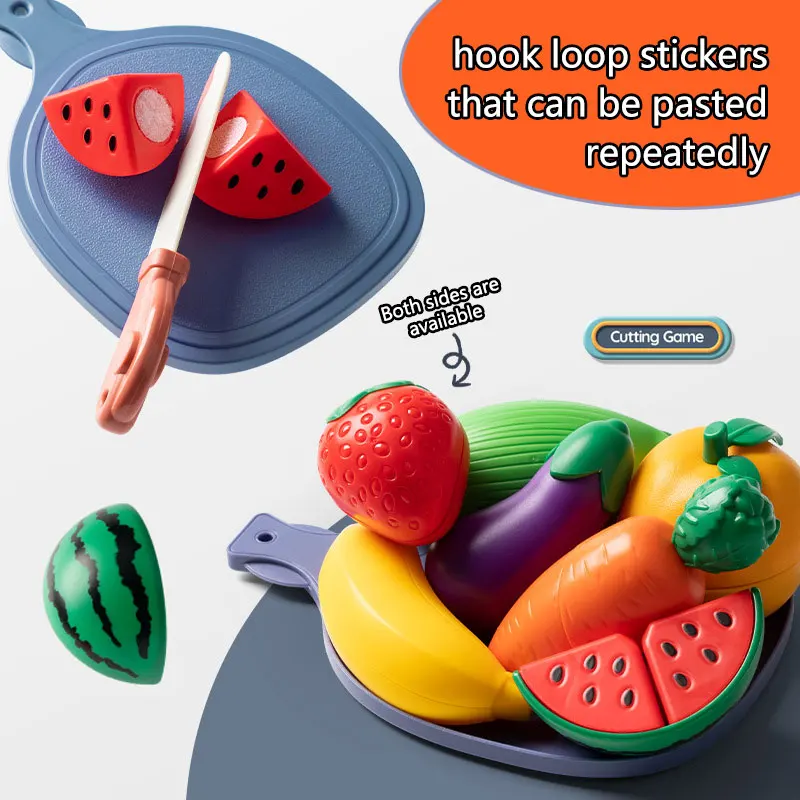 Simulation Peeled Fruit Vegetable Kitchen Toys Children Cutting Food Pretend To Play Games Set Educational Toys Gift For Girls