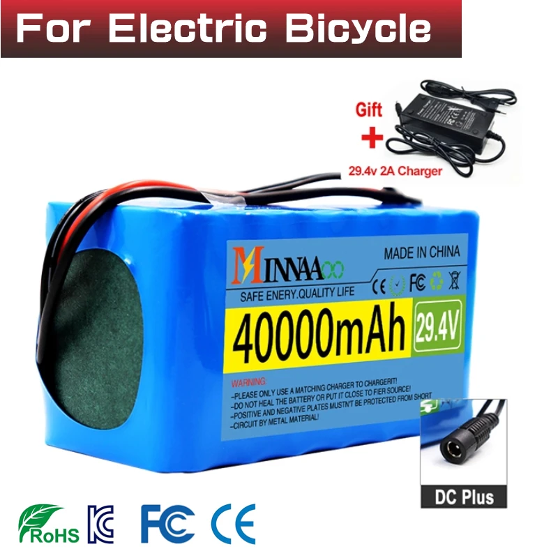 Wholesale Custom 24V 40Ah 7S3P 18650 Liion Battery Pack 29.4V 40000mAh