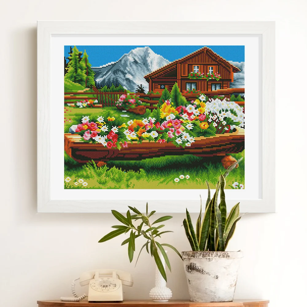 5D Diamond Painting Garden Flower DIY Diamond Mosaic Embroidery Landscape Home Supplies Cross Stitch diamond painting