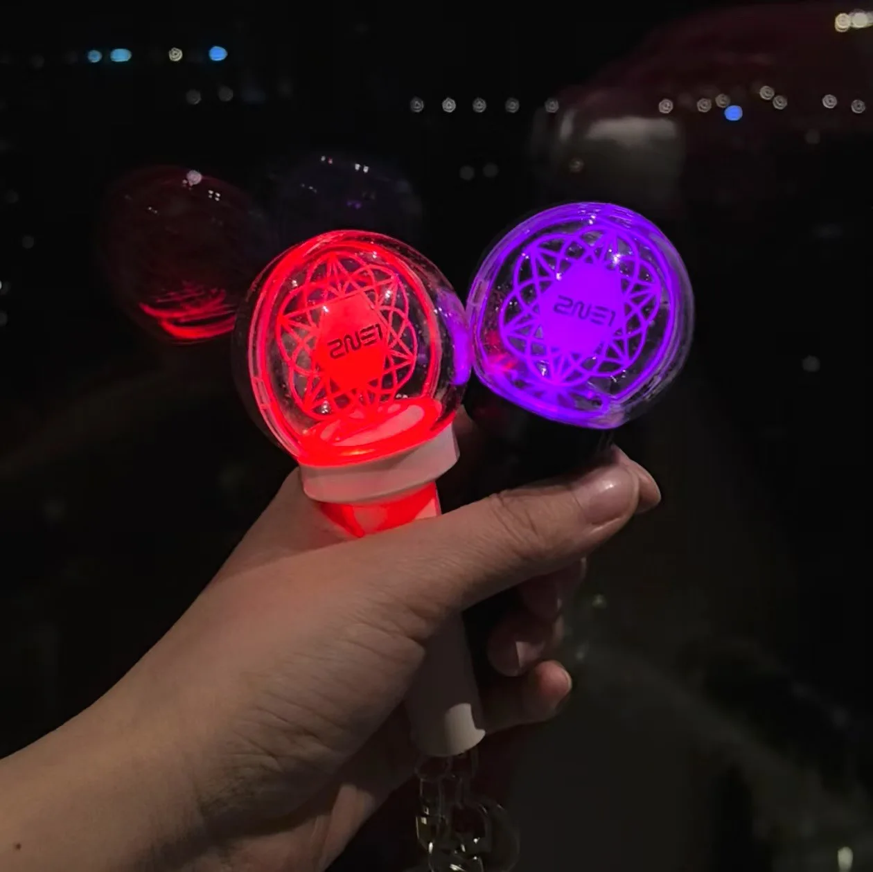 Kpop 2ne1 Mini Lightstick Key Ring Glow Stick Keychains for Fans 2ne1 Lightstick Gift