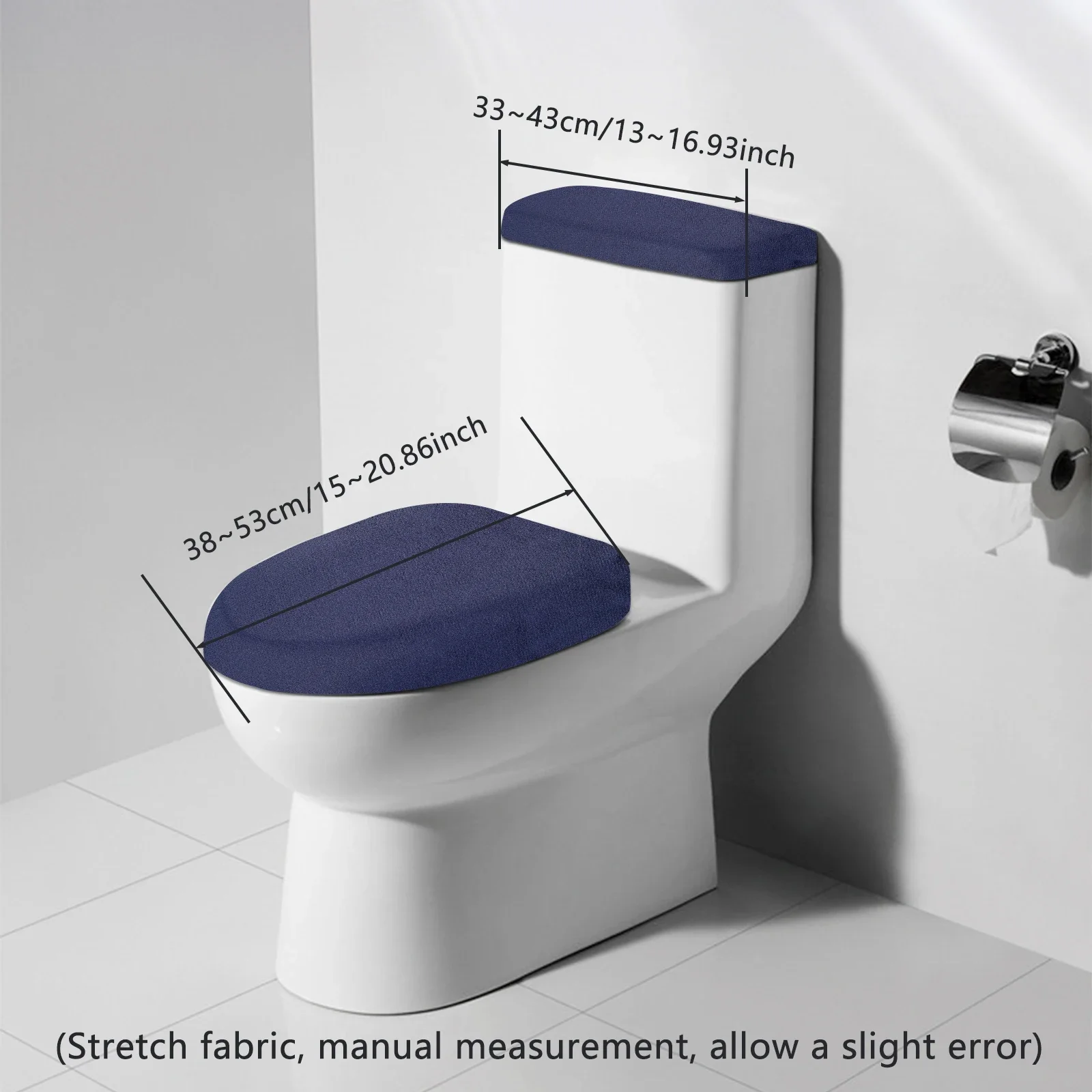 Soft Toilet Seat Cover Stretch Toilet Lid and Tank Lid Mat Set Universal Wear Resistant Elastic Pad Bathroom Accessories