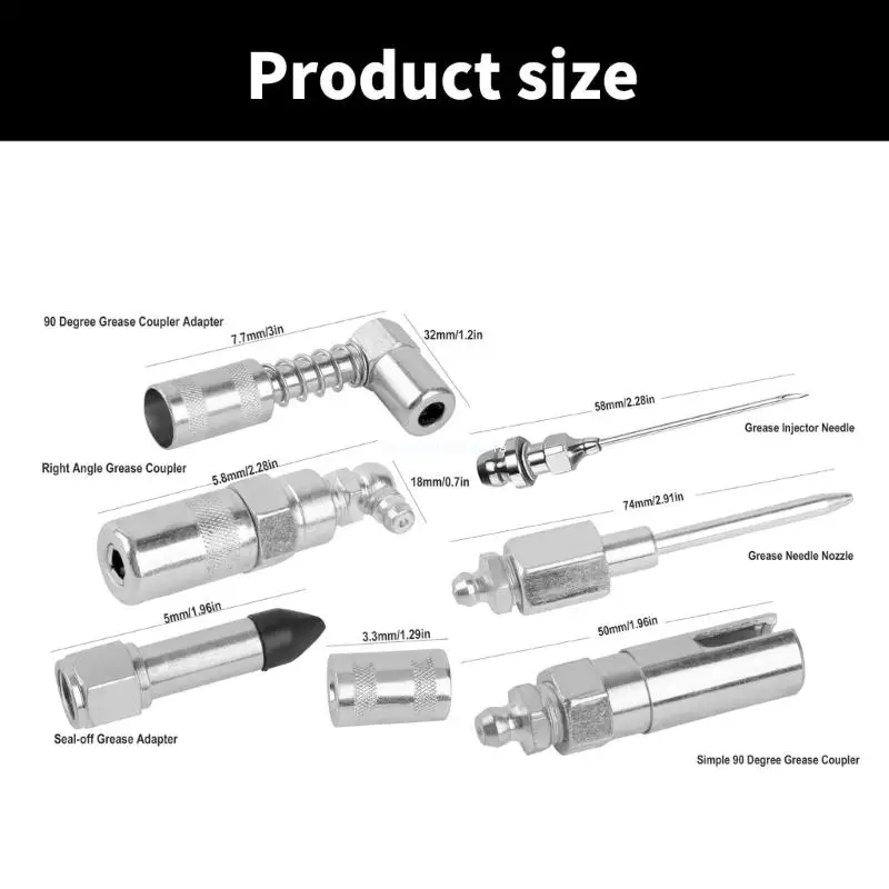 Professional Grease Guns Lubrication Application with 90 Degree Adapters Suitable for Machinery Maintenance Workshop Dropship