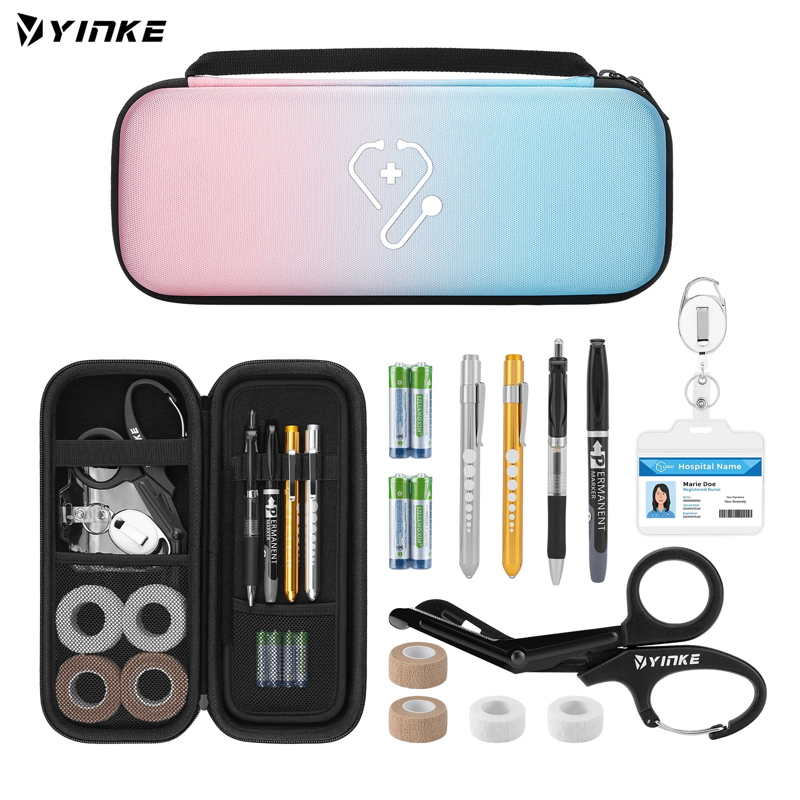 Yinke Hard Stethoscope Case Compatible With 3M Classic III, Lightweight II S.E, Cardiology IV, MDF Acoustica Deluxe Stethoscopes