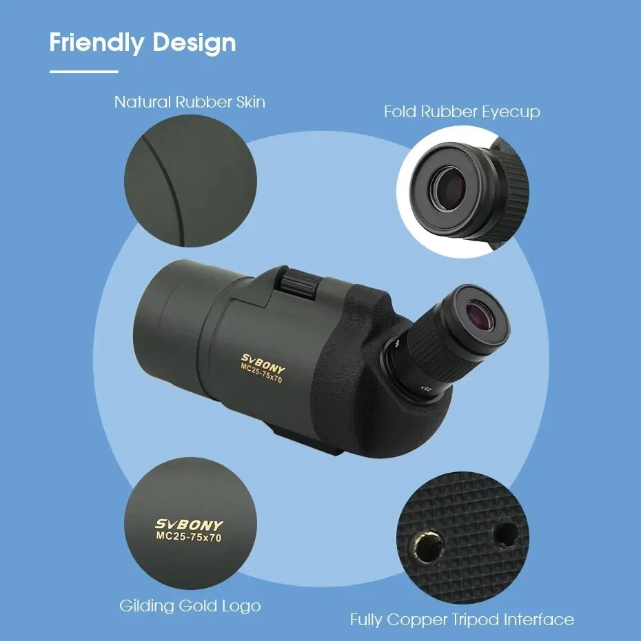 Spotting scope 25-75x70 BAK4 FMC Waterproof for birdwatching with tripod
