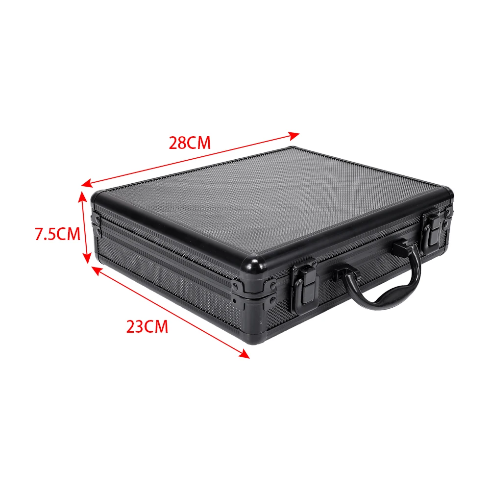 Tactical Aluminum Hard Pistol Case Gun Bag Case Padded Foam Lining For Hunting Airsoft Glock Ipsc Tool Toolbox Suitcase Black gun bag gun accessories