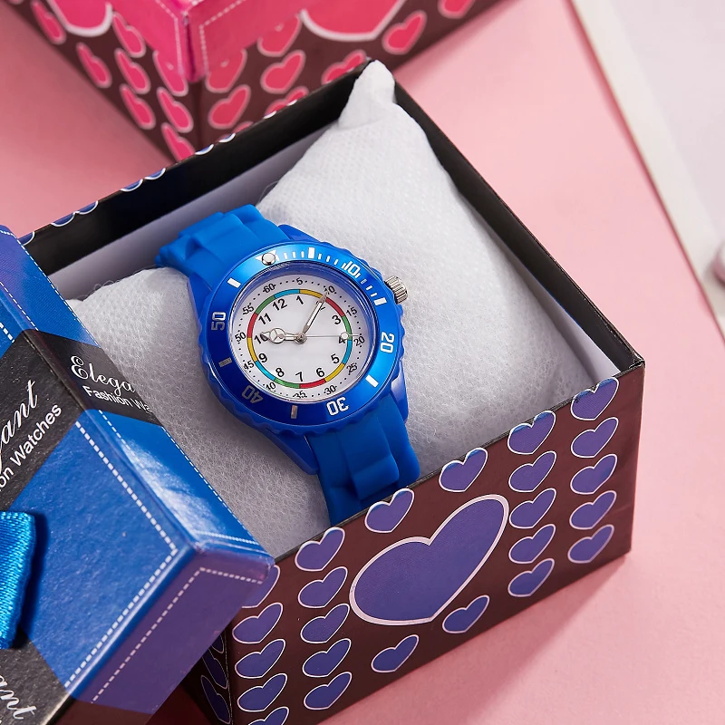 Waterproof Shockproof Silicone Strap Kids' Quartz Watch - Durable Sports Gift