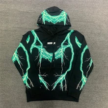  High Quality Reflective Missing Since Thursday Lightning Fashion Hoodie Men 1:1 Heavy Fabric Women Pullover Oversize Sweatshirts 