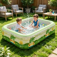 Piscine gonflable amovible pour enfants et adultes, grande piscine intérieure/extérieure, baignoire de jardin, jouet aquatique, cadeaux de fête 2