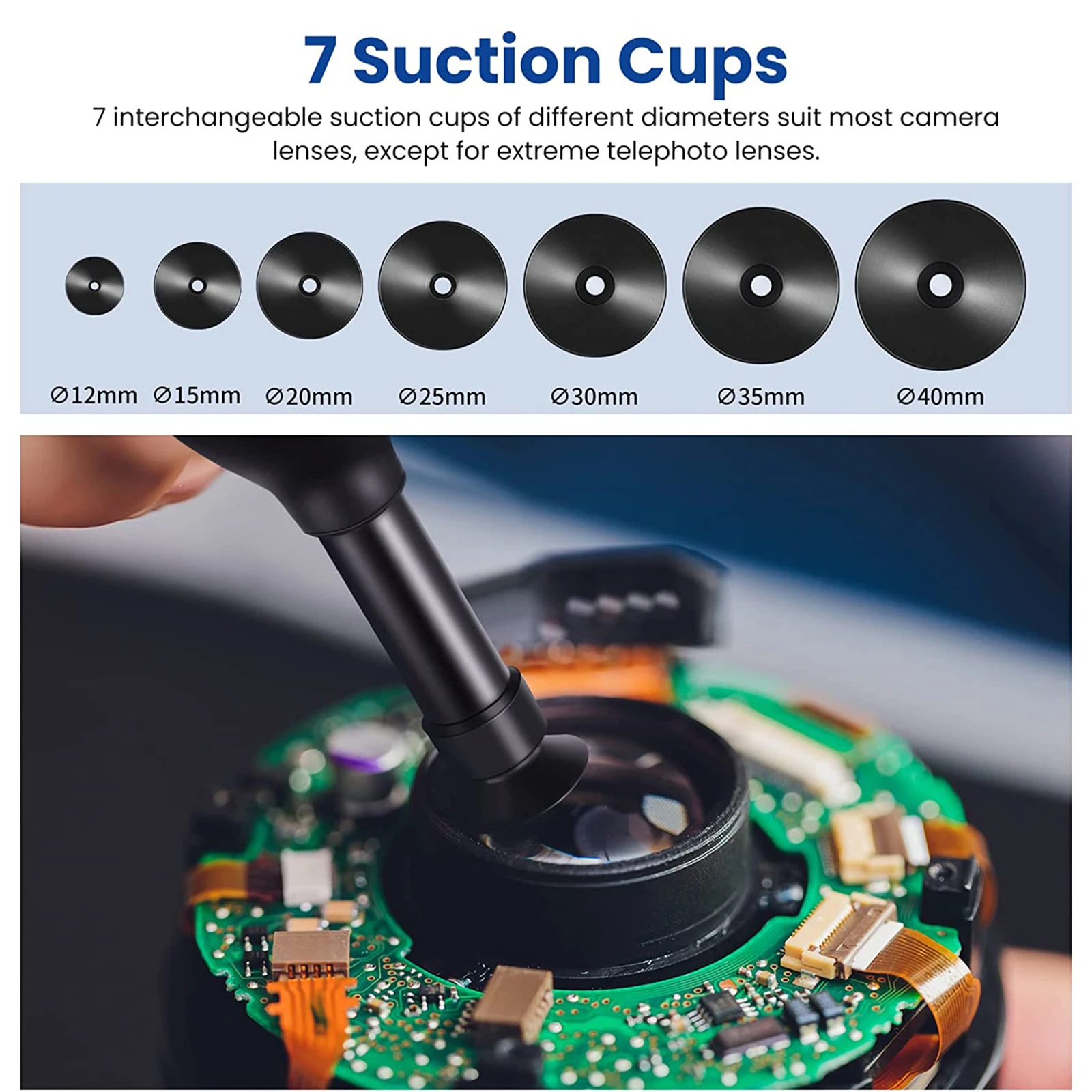 Lens Sucker Kit Long Anti-static Pen Strong Suction Manual Vacuum Suction Pen Lens Puller Repair Tool lens sucker kit