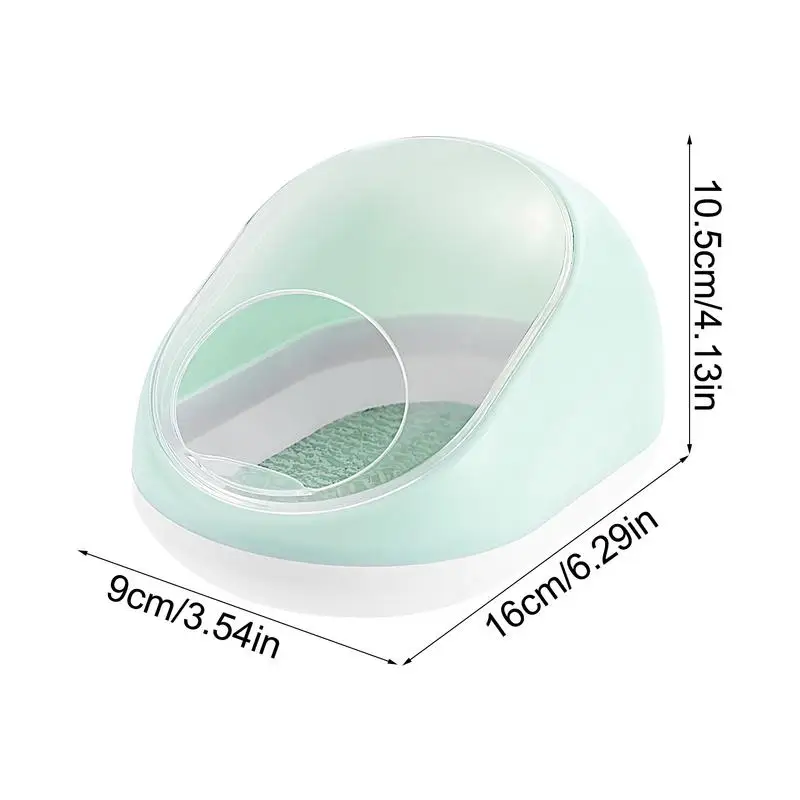 Hamster House Chinchilla Hamster Bathtub Box Transparent Beds Small Animal Habitat Hamster Bathing Bowl Sand Bath Box For Small - Image 5