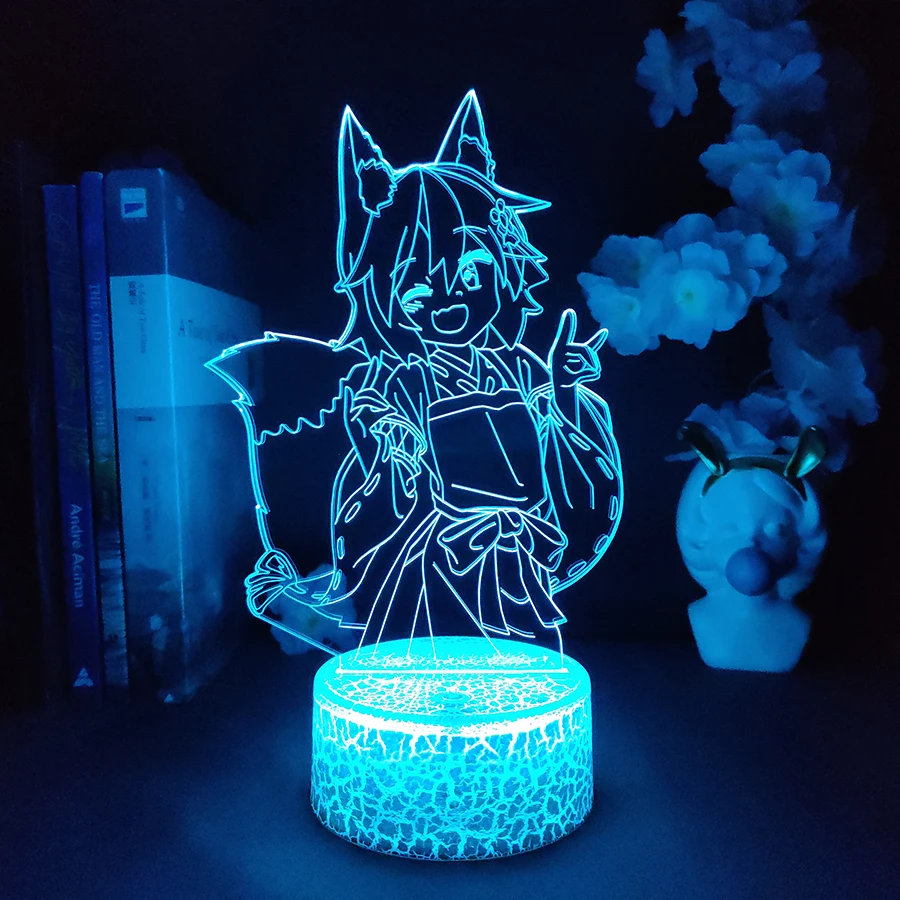 The Helpful Fox Senko Anime Lamp Led Light for Bedroom Decoration Birthday Gift Room Decor 3d Lamp Sewayaki Kitsune No Senko San