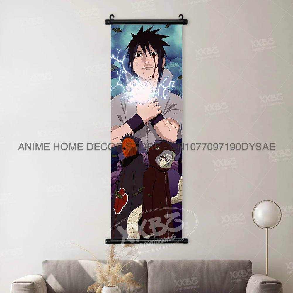 Anime Wall Art: Uchiha Itachi, Haruno Sakura, Shikamaru & Orochimaru Hanging Decor