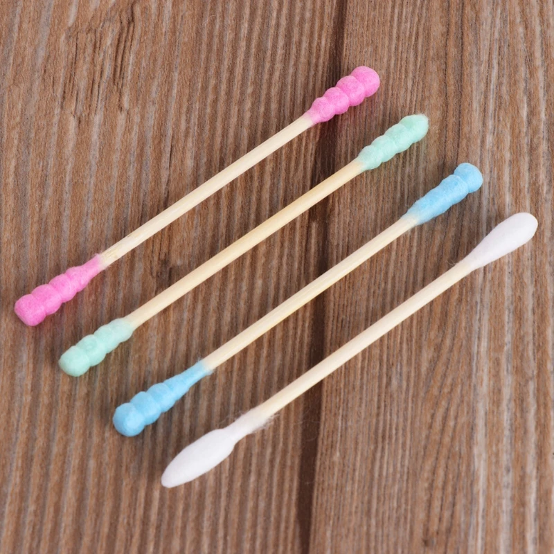 100Pcs Cosmetic Makeup Cotton Swab Double for Head Ear Buds Cleaning Tools 100pcs set double head cotton swab women makeup cotton buds tip for sticks nose ears cleaning care tools