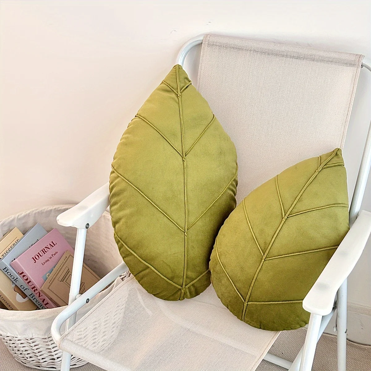 1pc Green Decorations Leaf Shaped Pillows Nordic Style Minimalist Living Room Sofas Headboard Cushions New Year's Gifts