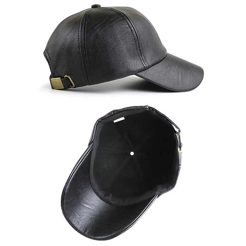 Leather Baseball Cap Men's Fashion Sports Caps Army Military Hat Man Baseball Cap British Vintage Cowhide Leather Hats baseball cap baseball caps