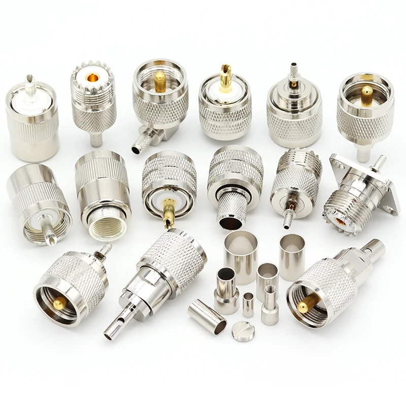 Enhanced UHF Male-Female Coaxial Adapter Set - 2 Pieces