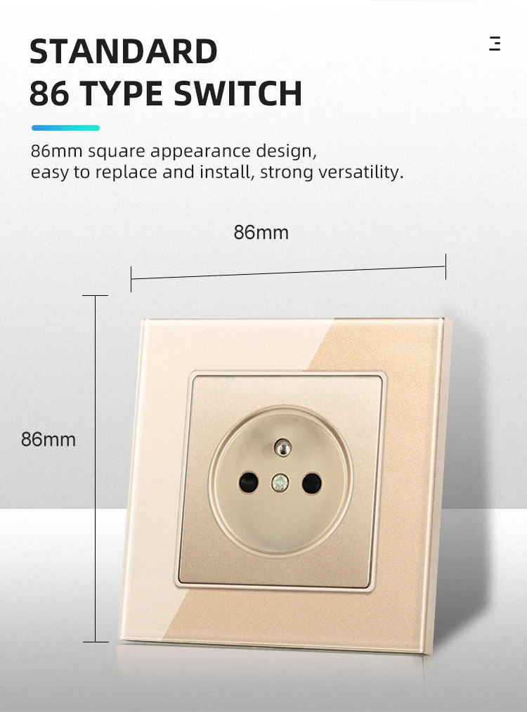 interruptor de parede com 5v 2.1a tipo-c
