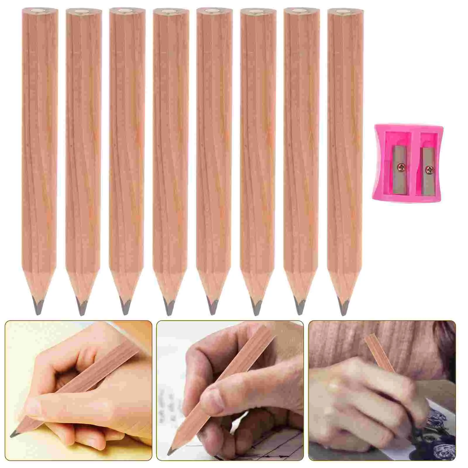 

Thick Triangular Pencil Writing Pencils Affordable DIY Painting Triangle Short Students Wood Toddler Pine Beginners