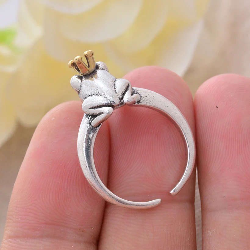 Vintage Frog Animal Ring, Creatieve Ring, Open