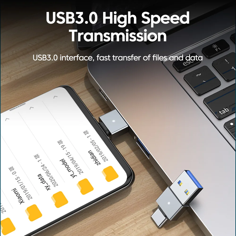 미니 USB 3.0 A타입(수) to C타입(수) OTG 충전 데이터 전송 컨버터 어댑터 (아이폰 15/16, 삼성 폰용)