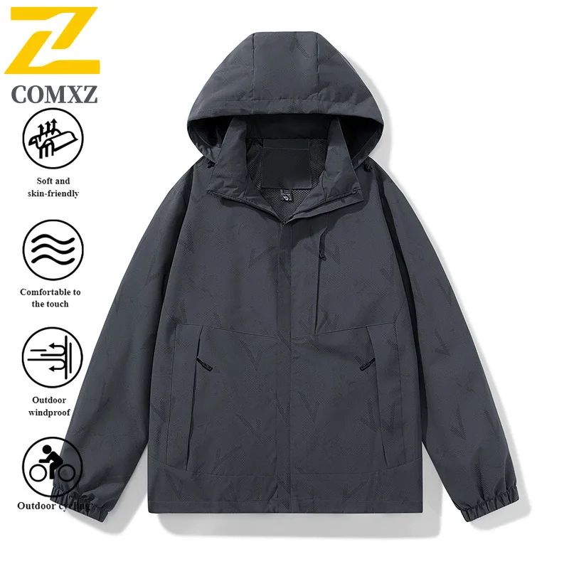 COMXZ  All-Season  Windbreaker  Couple's  Waterproof  Windproof  Mountain Jacket for Camping Fishing Hiking Winter Spring Autumn