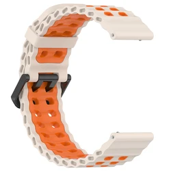 Breathable Silicone Smartwatch Strap - Adjustable 22mm & 24mm Band - Suunto 5 Peak (StarO)