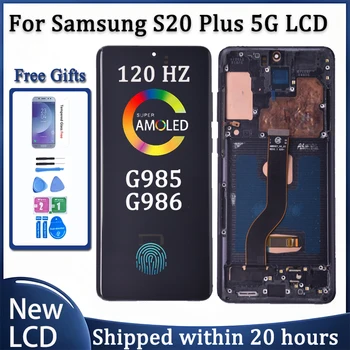 6.7 "AMOLED LCD Per Samsung S20 Plus Display LCD Touch Screen Con Cornice Per Samsung S20 + 5G G985F/DS G986B Display LCD