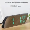 Digital Alarm Clock Temperature Humidity Date 3 Alarms 2 Display  Unlimited Snooze Table Clock 12/24H Night   Clock 4