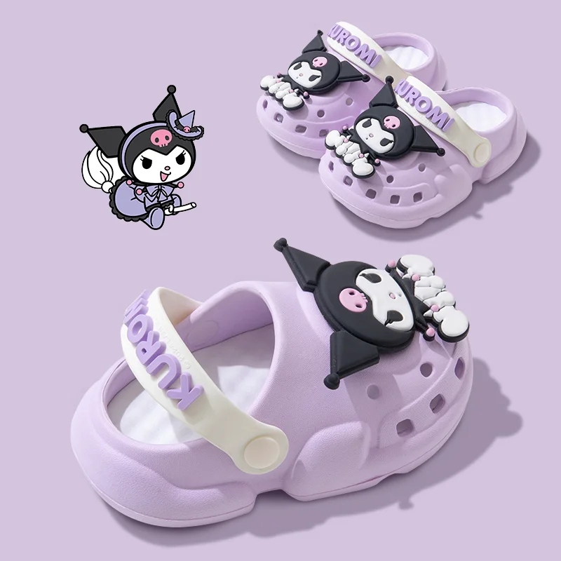 

Sanrioed Kuromi My Melody Hellokitty Cinnamoroll Children's Slippers Girls Summer Cartoon Cute Anti Slip Princess Hole Shoes